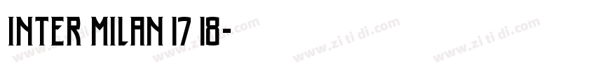 Inter Milan 17 18字体转换